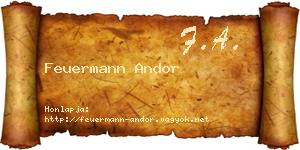 Feuermann Andor névjegykártya